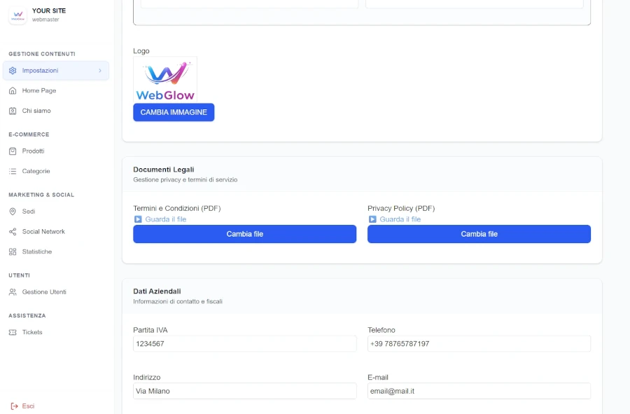Web analytics dashboard